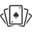 casino blackjack logo with cards