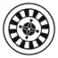 casino roulette black and white image